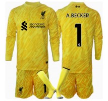 Liverpool Alisson Becker #1 Bramkarskie Koszulka Trzecia dzieci 2024-25 Długi Rękaw (+ krótkie spodenki)